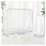 CHEODIN Travel Shampoo Bottles 5 pcs 3.4oz TSA Approved Travel Bottles for Toiletries Travel Size Bottles Leak Proof Empty Lotion Containers with Flip Cap Small Plastic Squeeze Bottlesp-Clear