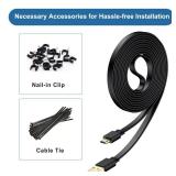 Basesailor Micro USB Power Cable 30FT 2Pack,9M Flat Micro USB Charging Power Cord,Charger for Wyze Cam Pan V4,Yi Cam,Nest Cam,Blink Mini/XT/XT2/3rd Gen Camera,Arlo Q,Furbo Dog,Netvue,Xbox Controller