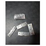 Stainless Steel 3 Inch Folding Hinges for Furniture Door Window Case Lid and Wooden Box Chest, Pack of 4