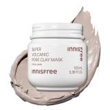 innisfree Super Volcanic Clay Mask, Premium Korean Skincare with AHA and Natural Clusters for Deep Pore Detox, Gentle Exfoliation, Oil Control