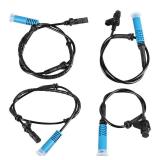 WMPHE 4 Pcs ABS Wheel Speed Sensors Compatible with BMW 525i 528i 530i 540i M5, Front and Rear abs Sensors, Replacement for 34526756375, 34526756376