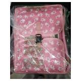 MENZOKE Kids Travel Tray for Toddler Car Seat, Lap Tray for Girl Activities with Dry Erase Board & Cooler Cup Holder, Road Trip Essentials Accessories with No-Drop Large Tablet iPad Holder Stand,Pink