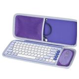 Lebakort Storage Case Compatible with Logitech POP ICON Combo Keyboard and Mouse Combo (Lilac Case)