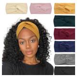 AQOKKA Elastic Knotted Headbands for Women Criss Cross Head Bands for Women