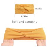 AQOKKA Elastic Knotted Headbands for Women Criss Cross Head Bands for Women