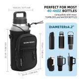 NATURE PIONEOR Water Bottle Holder with Strap,Water Bottle Carrier Bag Sling Sleeve with Adjustable Shoulder Strap & Handle and Large Phone Pocket for Walking,Hiking,Travelling for 32oz/40oz/46oz