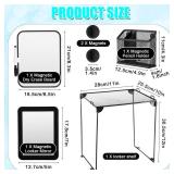 Feifeiya 9 Pcs Locker Organizer and Accessories Kit Includes Shelf, 3 Shelf Hanging Organizer, Magnetic Pen Holder, Mirror, Whiteboard with Pens and Magnets for Back to School Essentials(Black)