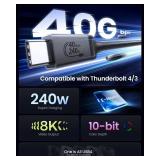 Silkland USB 4 Cable for Long Thunderbolt 4 Cable 10FT, 40Gbps/8K Display/240W Charging, USB C Thunderbolt 3 Cable 3M, USB C Monitor Cable Compatible for MacBook, Dock, iPhone 16/15, ARZOPA, KYY, SSD