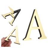 uxcell 3D Alphabet Mirror Wall Stickers, 4 Acrylic Alphabet Wall Decal Self-Adhesive House Letter Number Home Decor Art Letter Sign for Living Room, Bedroom Decor(Letter A)