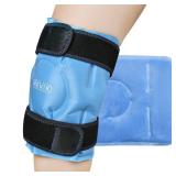 REVIX Ice Pack for Knee Pain Relief, Reusable Gel Ice Wrap for Leg Injuries, Swelling, Knee Replacement Surgery, Cold Compress Therapy for Arthritis, Meniscus Tear and ACL Blue