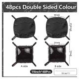 NISOCY BulkPCS Black Square Foil Balloons Wall Backdrop Metallic Double Sided Black Balloon Tunnel Arch Kit for New Year Birthday Baby Shower Graduation Party Decorations