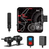VSYSTO WiFi Motorcycle Dash Camera HD 1080P Front and Rear Camera, Full Body Waterproof DVR with GPS, High Speed Download Videos, Remote Control Take Pictures (Black-S6PL)