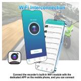 VSYSTO WiFi Motorcycle Dash Camera HD 1080P Front and Rear Camera, Full Body Waterproof DVR with GPS, High Speed Download Videos, Remote Control Take Pictures (Black-S6PL)