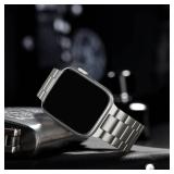Anlinser No Tool Needed Bands Compatible with Apple Watch Band 42mm 41mm 40mm 38mm for Women Men, Stainless Steel Metal Strap Designed for Series 11 10 9 8 7 6-1 SE (Titanium)