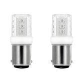 Makergroup 1076 1142 1004 90 Red Color LED Light Bulbs, BA15D Double Contact Bayonet Base for Marine Navigation Anchor Stern Lights RV Camper Trailer Motorhome 10-40VDC 2-Pack