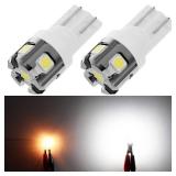 PHINLION 194 LED Light Bulb 6000K White Super Bright 168 175 2825 W5W T10 Wedge 6-SMD 3030 Chipsets LED Replacement Bulbs for Car Interior Dome Map Readling Door Courtesy License Plate Lights