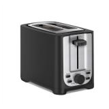 BELLA 2 Slice Toaster with Auto Shut Off - Extra Wide Slots & Removable Crumb Tray and Cancel, Defrost & Reheat Function - Toast Bread, Bagel & Waffle, Black