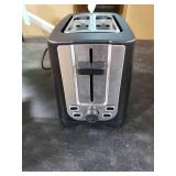 BELLA 2 Slice Toaster with Auto Shut Off - Extra Wide Slots & Removable Crumb Tray and Cancel, Defrost & Reheat Function - Toast Bread, Bagel & Waffle, Black