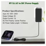 Gonine 6V 1A AC to DC Power Supply Adapter for Omron Blood Pressure Monitor 5 7 10 Series, Replacement for Hem-ADPTW5 Charger Power Cord.