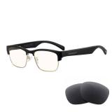 GenXenon Bluetooth Audio Smart Glasses, Blue Light Glasses for Women and Men, Open Ear Sound with Mic & Speakers, Blue Light Filter & Polarized Sunglasses Lenses, Voice Assistant(Gold)