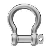 2 Pcs 4/7 Inch 304 Stainless Steel D Ring Shackles 14 mm Screw Pin Anchor Shackle for Traction Steel Wire, 14 mm