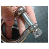 2 Pcs 4/7 Inch 304 Stainless Steel D Ring Shackles 14 mm Screw Pin Anchor Shackle for Traction Steel Wire, 14 mm