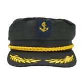 NCWIND Yacht Captain hat,Sailor hat,Boat Captain hat, Marines Costume Accessory for Adult Men Women black