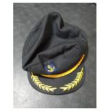 NCWIND Yacht Captain hat,Sailor hat,Boat Captain hat, Marines Costume Accessory for Adult Men Women black