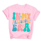 in My Preschool Ear Shirt Toddler Girls First Day of School Shirt Back to School Gift Tee Short Sleeve Tops 3 4T Pink