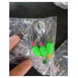 DAMIDEL 6Pcs Pompano Fishing Rigs Ready Kit 3 in 1 Float Rigs with Triple 3/0 Circle Hook for Surf Fishing 12/0 Fishing line / 50in length/50lbTension in freshwater and Saltwater