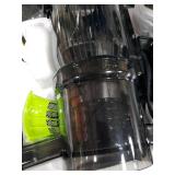 Ganiza Juicer Machines, Slow Masticating Juicers with Large Feed Chute for Whole Fruits & Vegetables, Cold Press Juicer with 3 Replace Filters for Batch Juicing, Easy to Clean, BPA Free(Silver)