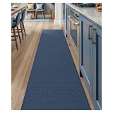 DEXI Kitchen Floor Mats Cushioned Anti Fatigue, 17x95, Long Standing Runner Rug Waterproof, Comfort Memory Foam Padded for Front Sink Laundry, Navy