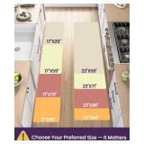 DEXI Kitchen Floor Mats Cushioned Anti Fatigue, 17x95, Long Standing Runner Rug Waterproof, Comfort Memory Foam Padded for Front Sink Laundry, Navy