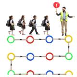 Berlune 24 Pack Toddlers Walking Ropes Preschool Walking Rope for Kids Colorful Line Safety Loops Detachable Transition Rope for Children