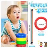 Berlune 24 Pack Toddlers Walking Ropes Preschool Walking Rope for Kids Colorful Line Safety Loops Detachable Transition Rope for Children