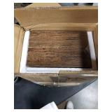 QEEIG Floating Shelves for Wall Bathroom Shelf Bedroom Kitchen Living Room Hanging Book Shelves Small Farmhouse Decor 16 inch Set of 3, Rustic Brown (015-BN3)