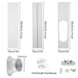 Portable AC Window Kit with 5.1in Exhaust Hose for Sliding Window, Adjustable Air Conditioner Window Vent Kit for Ducting AC Seal Panel for Horizontal & Vertical Window.