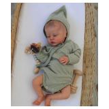 SCOM Reborn Baby Dolls - 18 Inch Sleeping Lifelike Silicone Realistic Baby Doll Real Life Newborn Baby Dolls with Soft Weighted Body Cute Baby Doll Gift Accessories for 3+ Year Old Girls Boys Kids