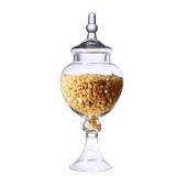 Large Glass Apothecary Jars with Lid, Clear Candy Jar for Candy Buffet, Fancy Decorative Glass Jar for Party, Wedding and Display, Tall Glass Candy Containers (Height: 16.5, Diameter: 6.5)