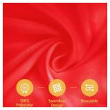 BRILLMAX 6 Pack Red Round Tablecloths 120 Inch - Circle Bulk Linen Polyester Fabric Washable Table Cloth Cover for Wedding Reception Banquet Birthday Party Buffet Restaurant