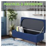 GOSTADY Ottoman Covers, Stretch Folding Storage Stool Slipcover Furniture Protector, Rectangle Bench Footstool Cover with Elastic Bottom, Soft Jacquard Fabric Removable Washable, Large