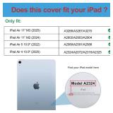 ProCase Smart Case for iPad Air 11-inch M3 M2 2025 2024/10.9 Air 5th 4th Generation 2022 2020, Protective Cover for Air 5 4 -Navy