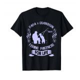 Matching Papa and Grandson Fishing Shirt Fishing Grandpa T-Shirt Large