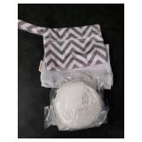 Organic Nursing Pads - 14 Washable Viscose Derived from Bamboo Breastfeeding Pads, Wash Bag, Reusable Breast Pads for Breastfeeding, Nipple Pads for Breastfeeding Essentials(Pastel Touch, M 3.9)