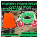 HENBOW Tow Strap with Hooks-2 x 10