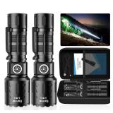 Rechargeable Flashlights High Lumens, Super Bright LED Small Powerful Tactical Flashlight with Memory Function, 6Modes Pocket Waterproof Flash Light for Camping,Emergency