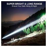 Rechargeable Flashlights High Lumens, Super Bright LED Small Powerful Tactical Flashlight with Memory Function, 6Modes Pocket Waterproof Flash Light for Camping,Emergency
