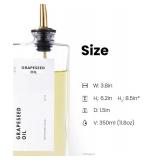 APT 1101 Olive Oil Dispenser for Kitchen, Cooking Oil and Vinegar Dispenser Set, Olive Oil Bottle, Soy sauce dispenser, coffee syrup bottles with stainless steel pourers - 4 pcs, Gold