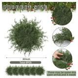 6 Pcs Christmas Pine Placemats 20 Inch Artificial Greenery Placemats Round Cedar Branch Place Mat Dining Table Mats for Xmas Party Decorations Holiday