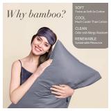 BEDELITE Body Pillow Cover, Rayon Made from Bamboo, Cooling Body Pillow Pillowcase for Hot Sleepers and Night Sweats, Breathable & Silky Soft Full Long Pillow Case Cover (Grey, 20x54 Inches)